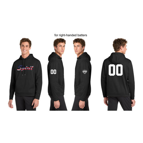 Spirit Softball Black Hoodie - JERSEY Thumbnail